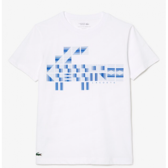 CAMISETA LACOSTE  SPORT NOVAK DJOKOVIC - BRANCA/AZUL